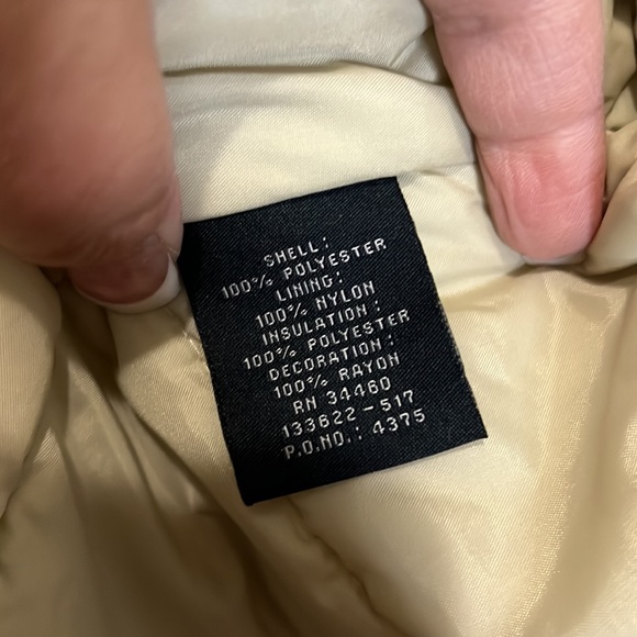 London Fog Cream coat size Large - Picture 5 of 6